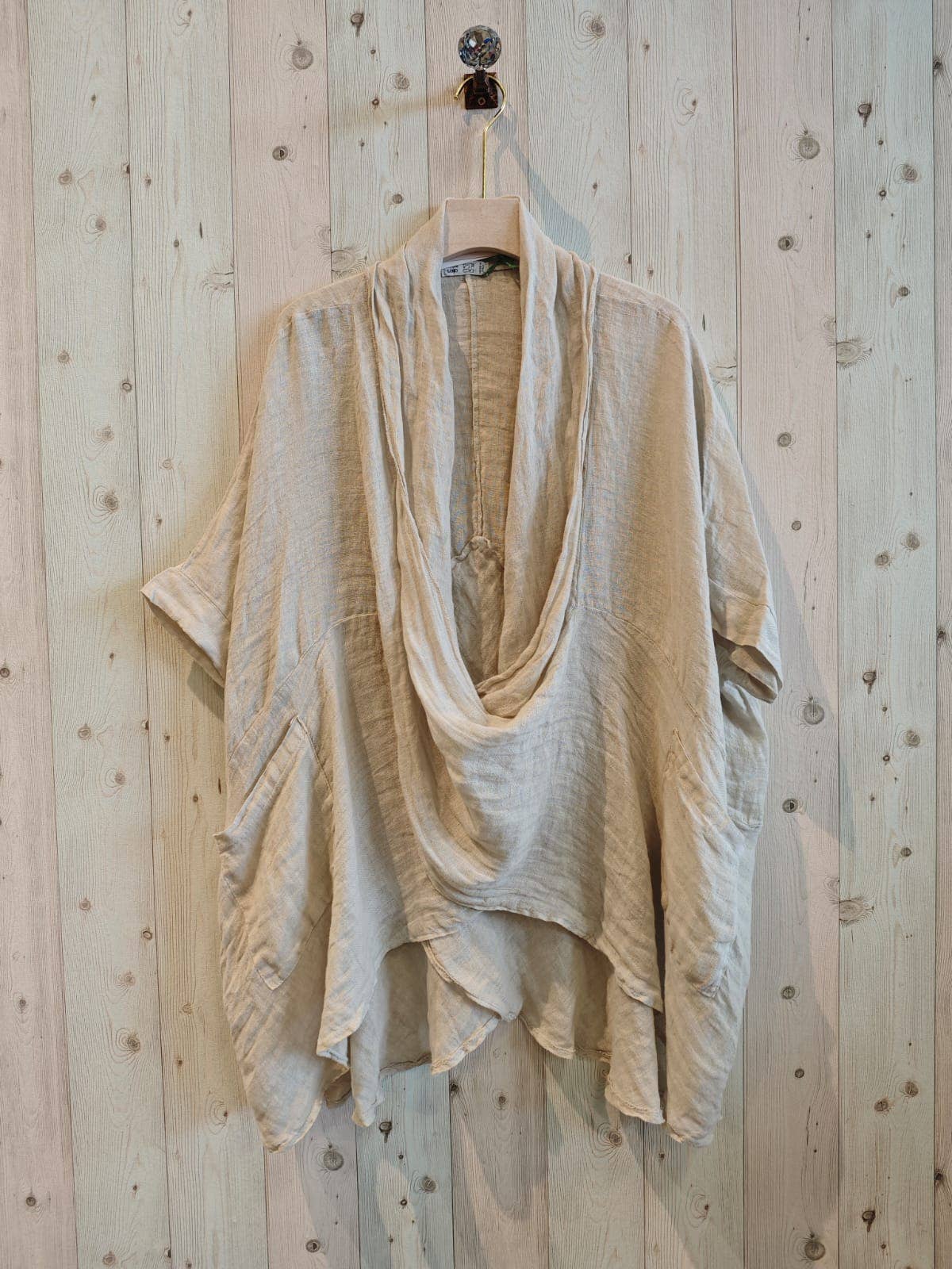 Linen & More - Venta al por mayor Blusa - Mujer - REF 83591 BLUSON OVERSIZE LINO 100%3