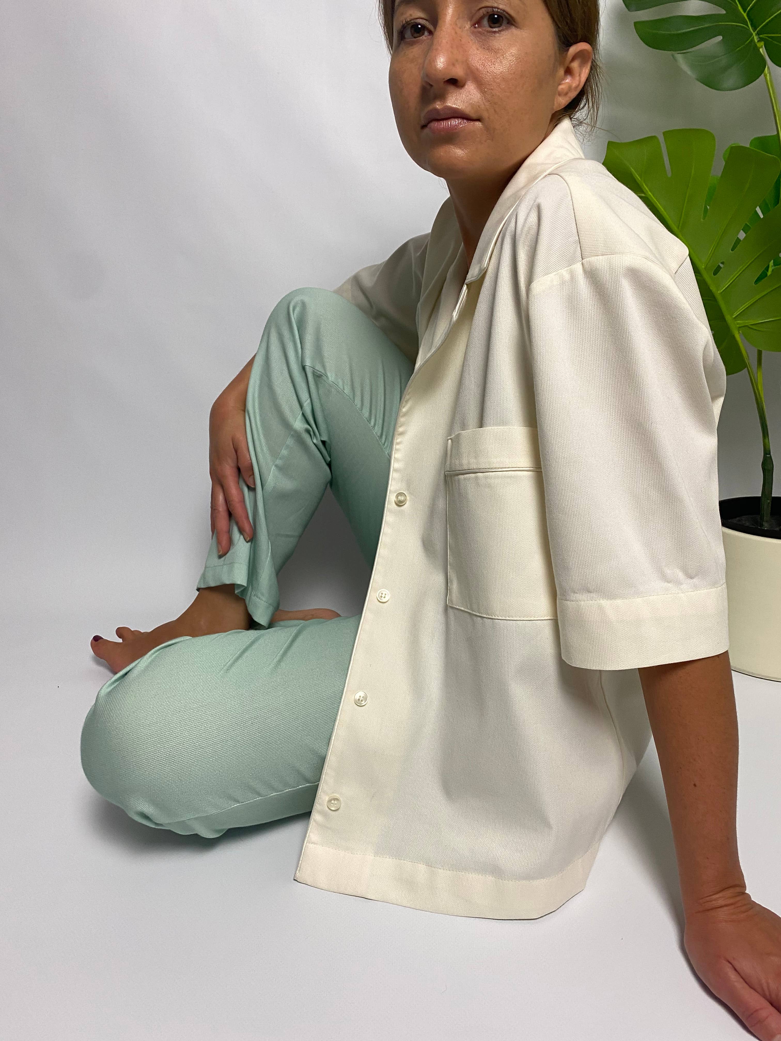 Clã - Wholesale Button Down Shirt - Women's - White Shirts    -100% cotton3