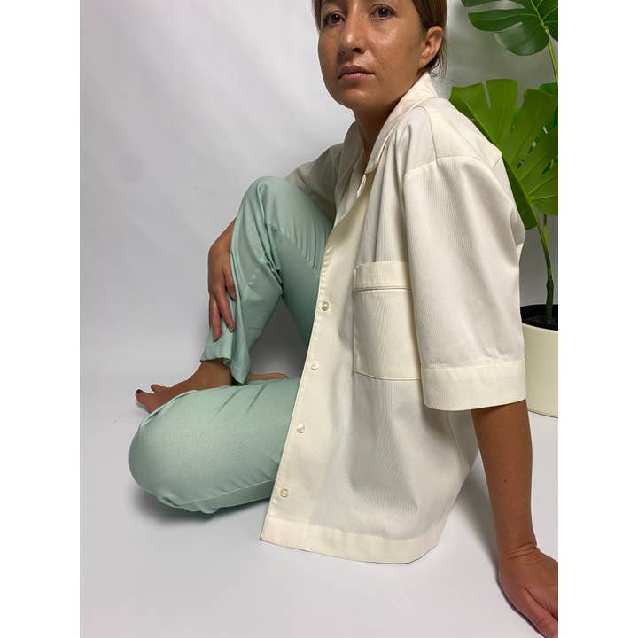 Clã - Wholesale Button Down Shirt - Women's - White Shirts -100% cotton3