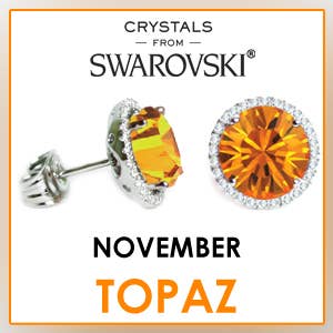 Glimmering Handmade - Wholesale Stud/Post Earrings - Birthstone Swarovski Crystal Handmade Silver Solitaire Studs10