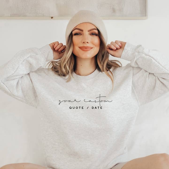 Typically Vulgar - Wholesale Graphic Sweatshirt - Unisex - Custom TEXT Sweatshirt // Gildan, One-Sided Print12