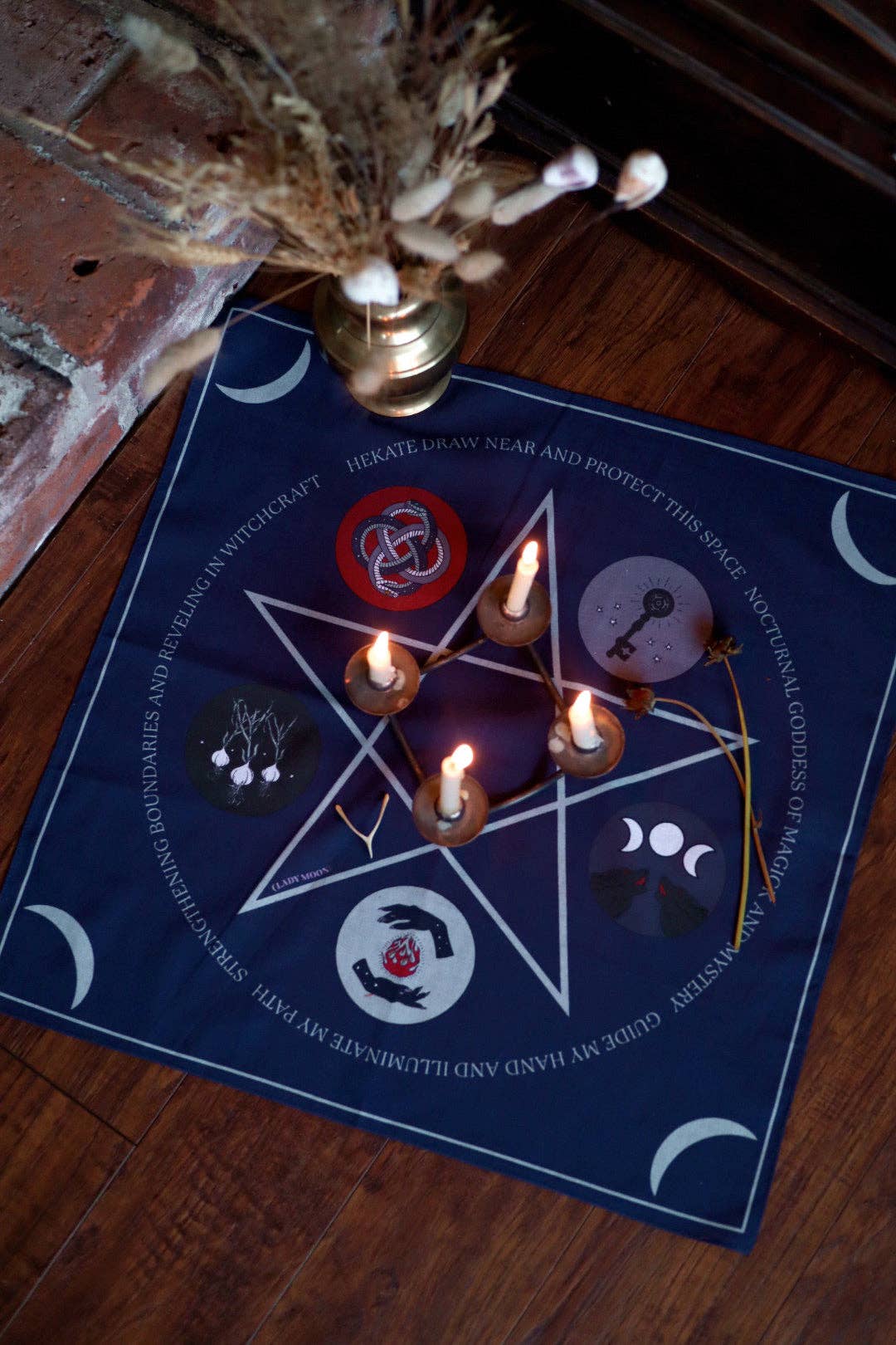 Lady Moon Co.® - Venta al por mayor Bandana - Mujer - Bandana de Tela de Altar: Hécate7