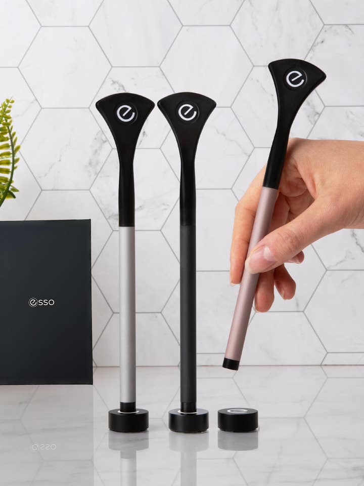 Luxe Tongue Scraper Kit | Handle + Stand + USA-Made Eco Head for wholesale by ESSO