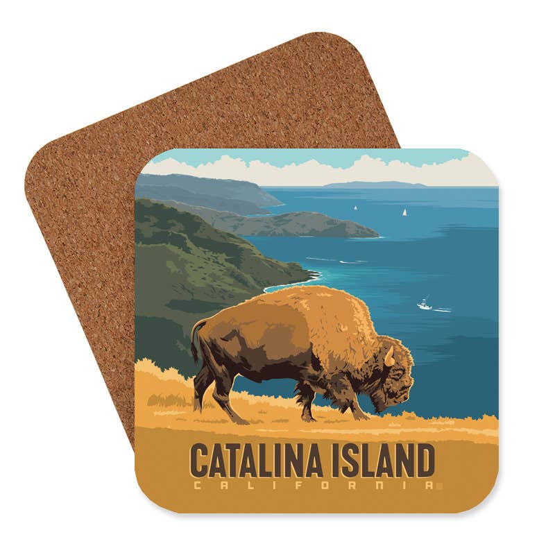 Tourist Courts - Wholesale Coasters - Catalina Bison Coaster0