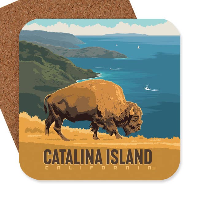 Tourist Courts - Wholesale Coasters - Catalina Bison Coaster0