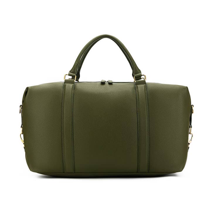 Sorrento Olive Duffle Travel Bag for wholesale by BLACK CAVIAR DESIGNS