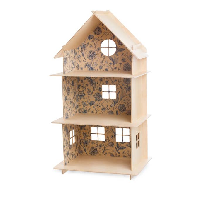 Casa de Bonecas de Madeira de Três Andares / Casa de Bonecas Moderna por atacado de milin