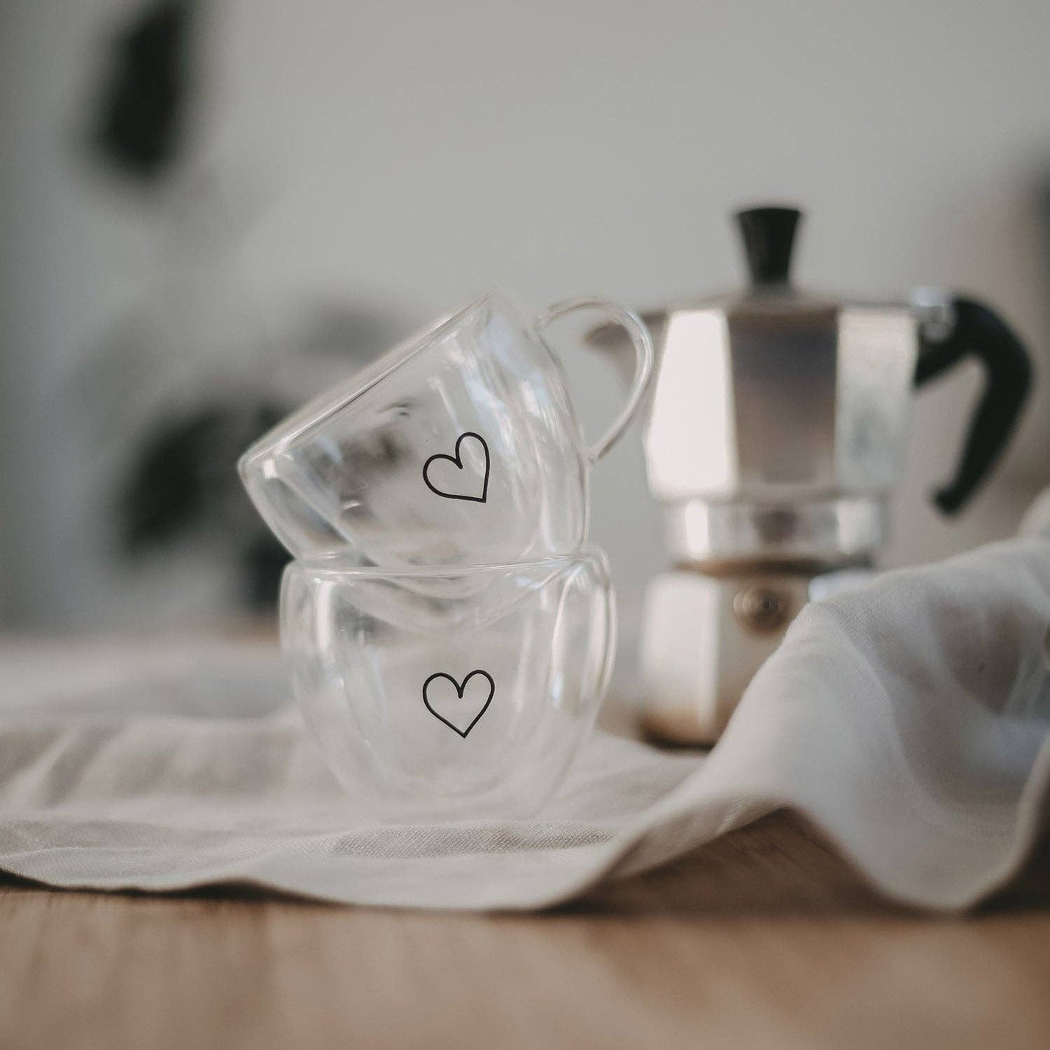 Eulenschnitt - Wholesale Drinking Glass/Cup - Double-walled Heart Glass Heart 50ml (PU = 6 pcs)7