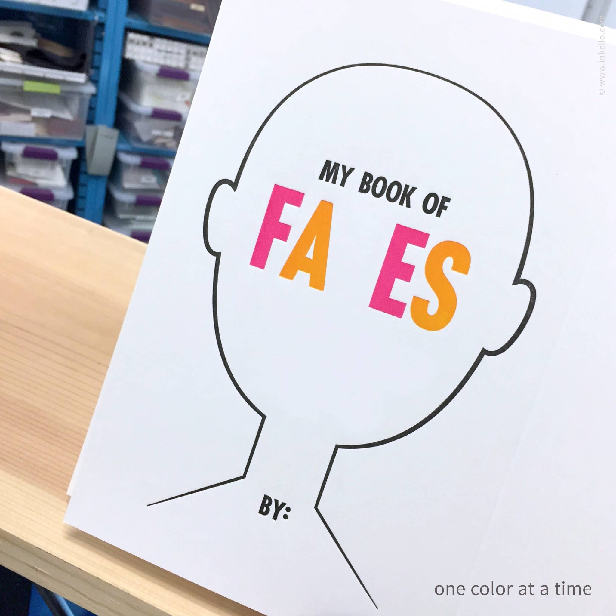 Inkello Letterpress - Wholesale Sketchbook/Sketchpad - My Book of Faces Four-Panel Sketchbook (#365)9