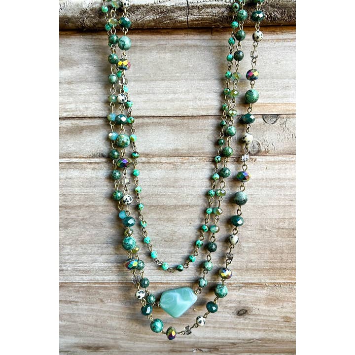 Dylan Designs - Vente Collier de perles - Collier Camden Turquoise Africaine1