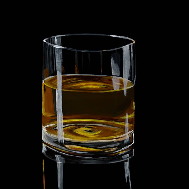 Kellie Sansone Creates - Wholesale Art Print - Nightcap - Whiskey/Bourbon Giclee Print0