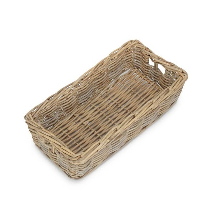 Red Hamper – wholesale Basket – Rectangular Rattan Storage Tray1