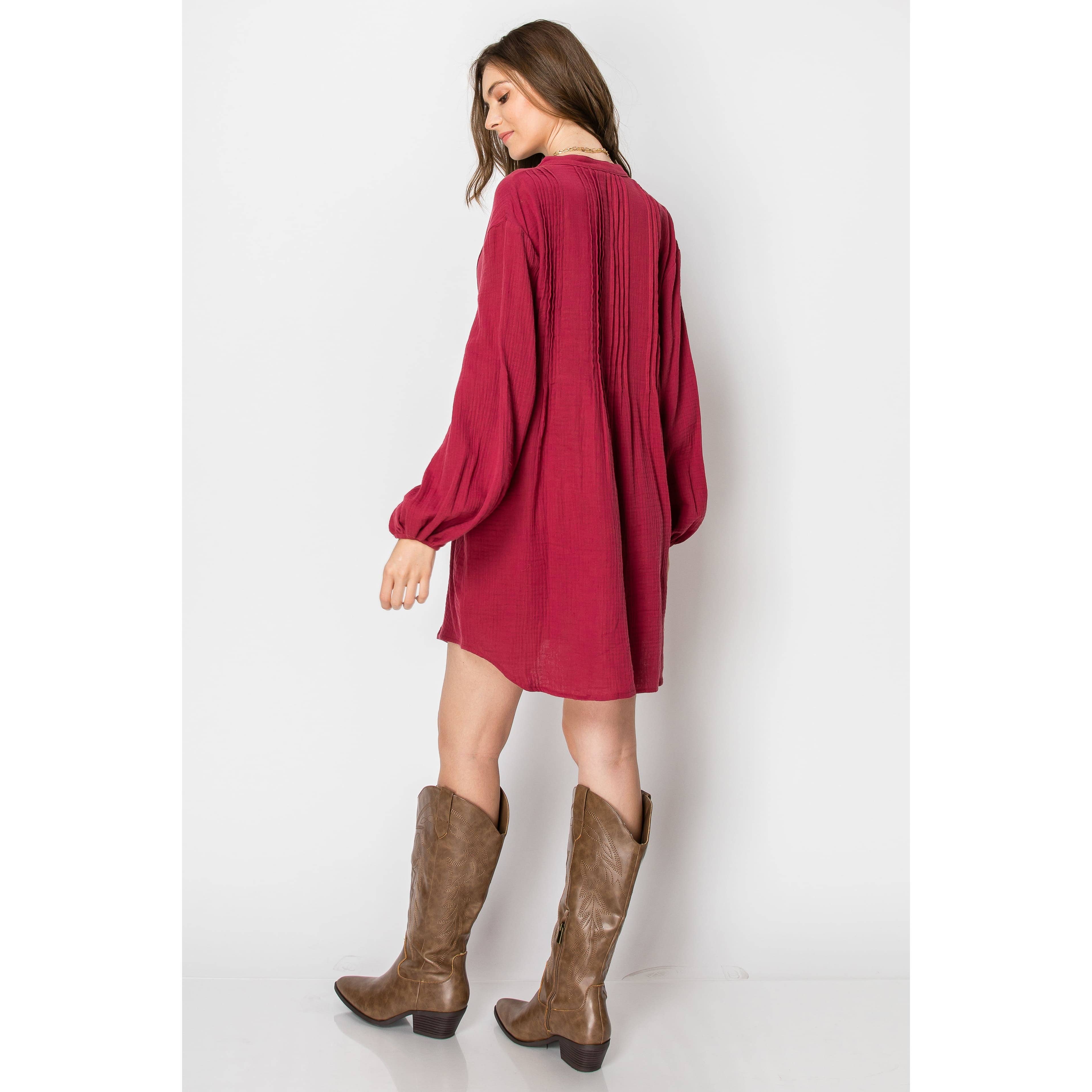 SKYLAR ROSE - Vente Robe – femme - ROBE TUQUE BOUTONNÉE À MANCHES LONGUES avec poches4