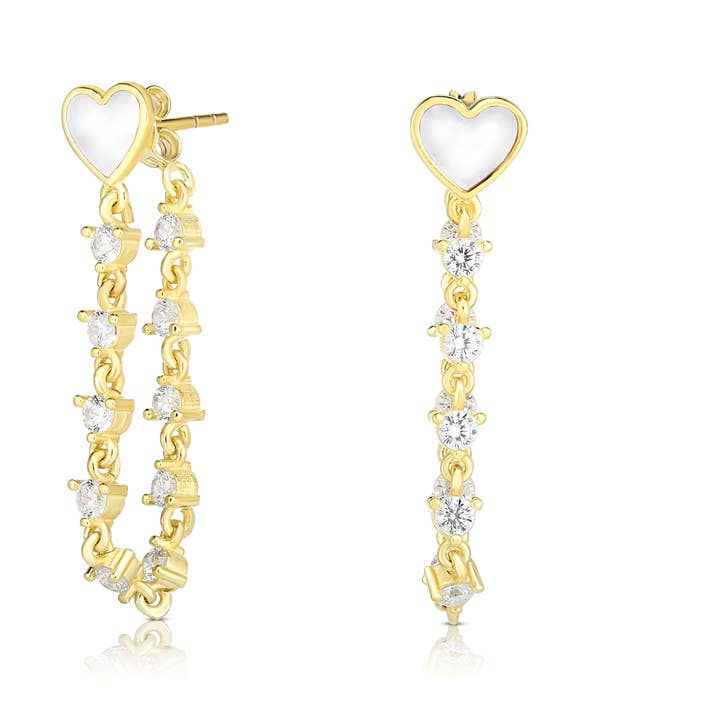 Enamel Heart Earrings for wholesale by Glaze Jewelry