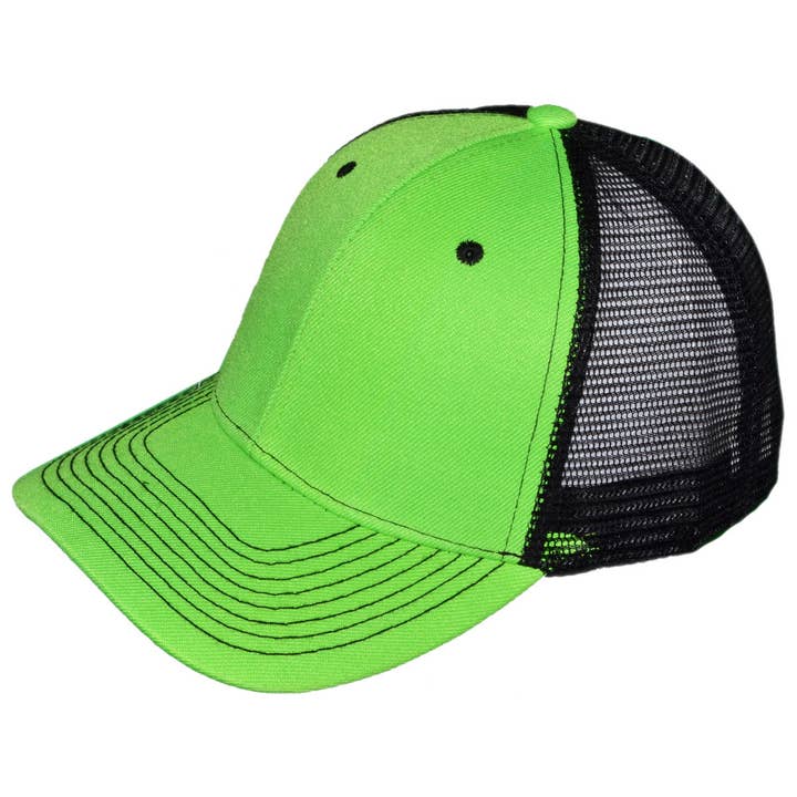 Buck Wholesale - Wholesale Trucker Hat - Unisex - Blank Trucker Hats - Structured Mesh BK Caps75