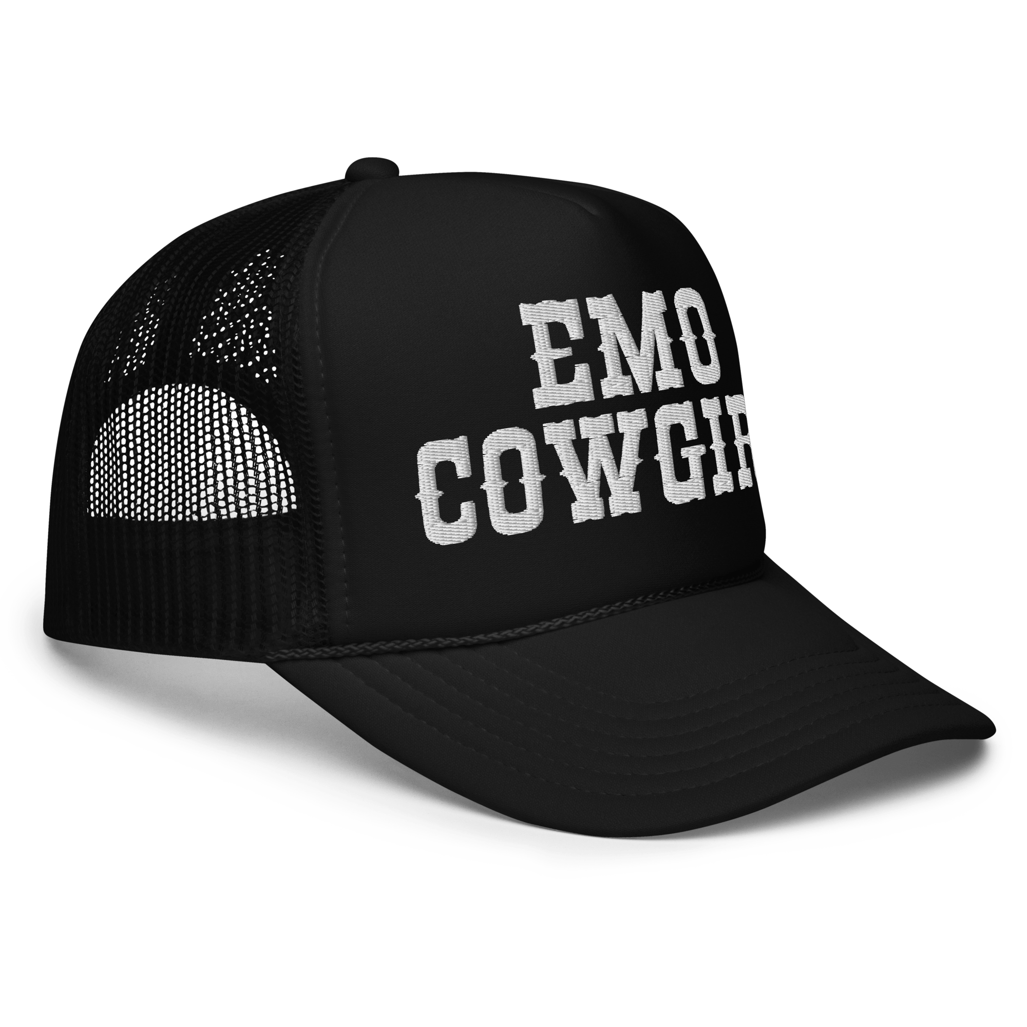 Goth Cloth Co. - Wholesale Trucker Hat - Women's - Emo Cowgirl Embroidered Foam Trucker Hat5