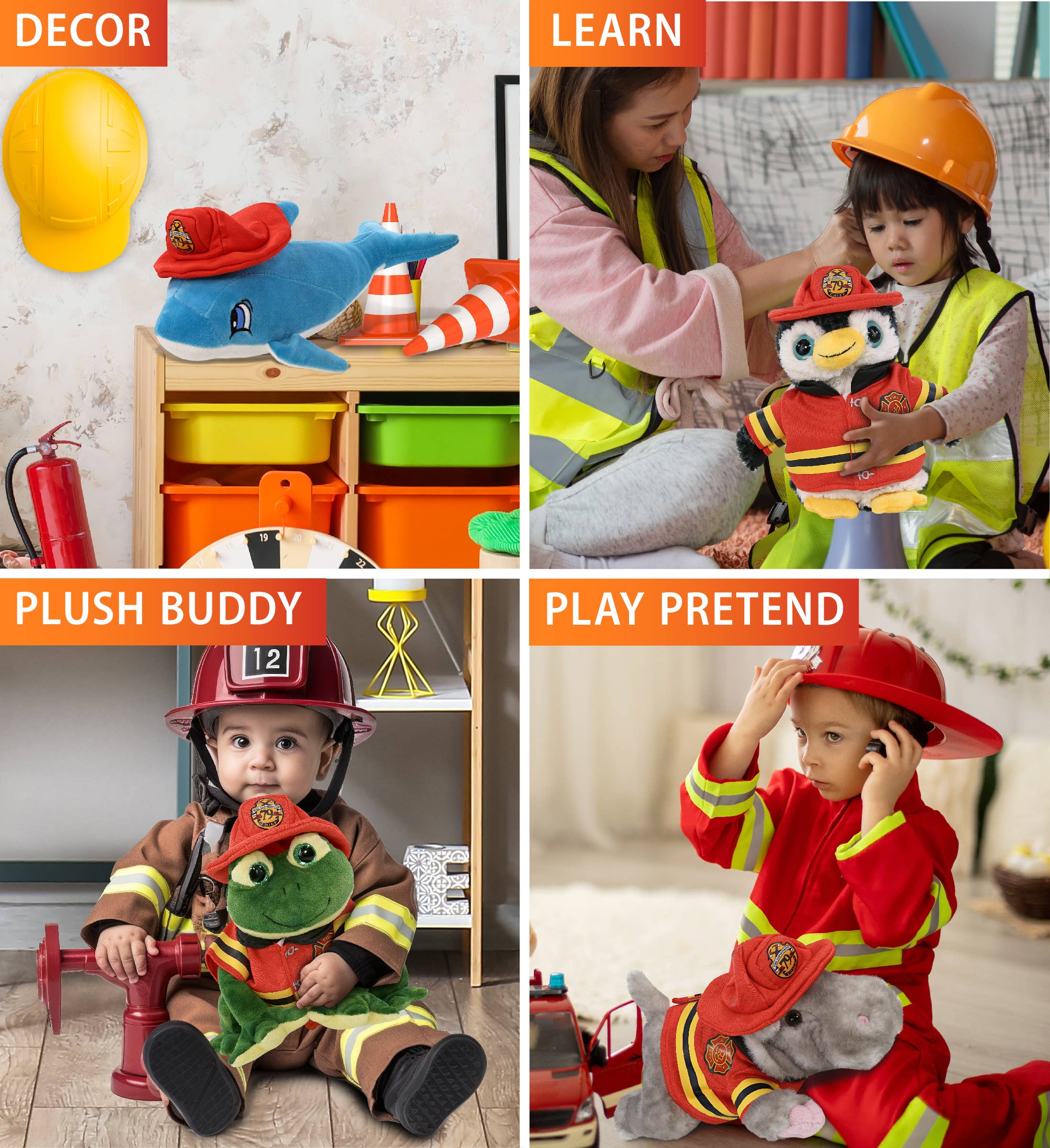 Cota Global - Wholesale Stuffed/Plush Toy - Kids & Baby - Plush Dress-Up - Fireman Large2