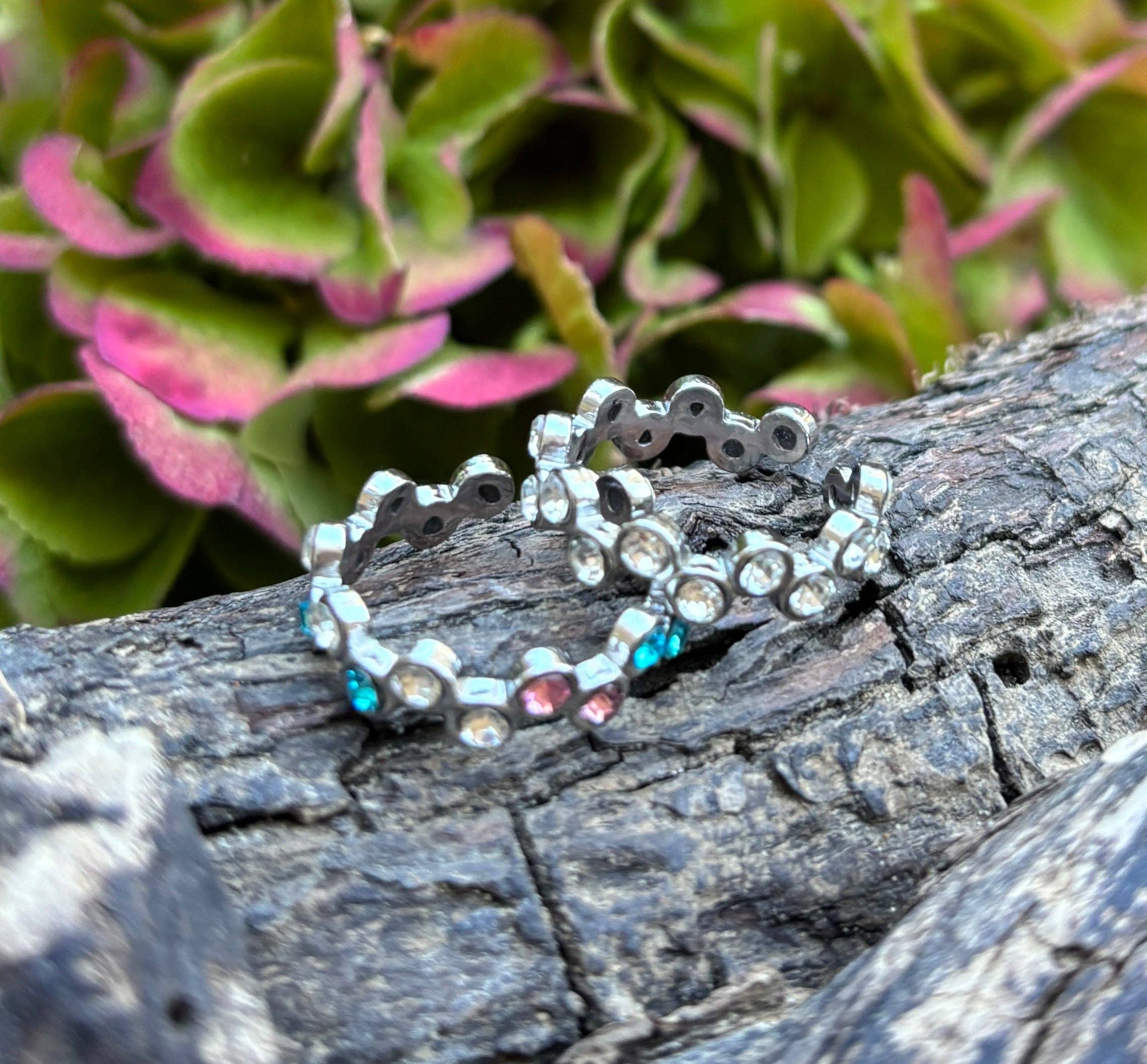 Ocean Ripples - Wholesale Multi-Stone Ring - 18ct Gold Plated Cubic Zirconia Stackable Ring - Available In Silver5