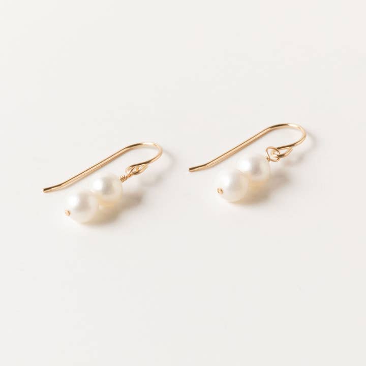 Pearl Drop Earrings | Gold Fill for wholesale by Sheena Marshall Jewelry