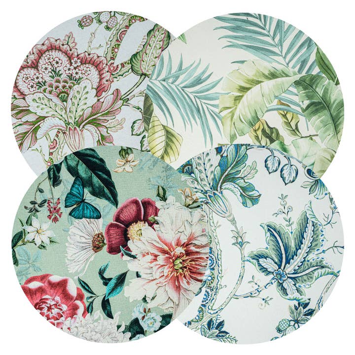 4 manteles individuales de algodón para venta al por mayor de Maria Vittoria Atelier