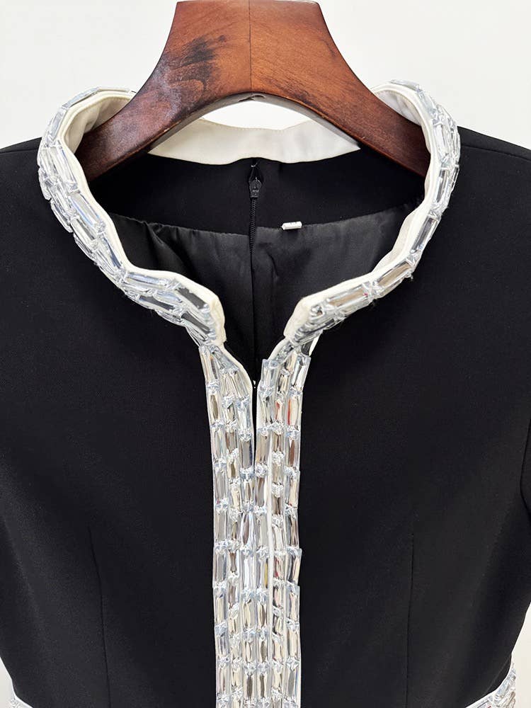 Black DR551Y Hand-Beaded Floral Embroidered Bustier Long Dress for wholesale on Faire4