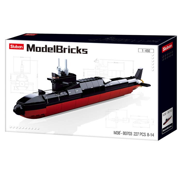 Model Bricks Strategic Submarine Building Bricks (269 Pcs) for wholesale by Texas Toy Distribution