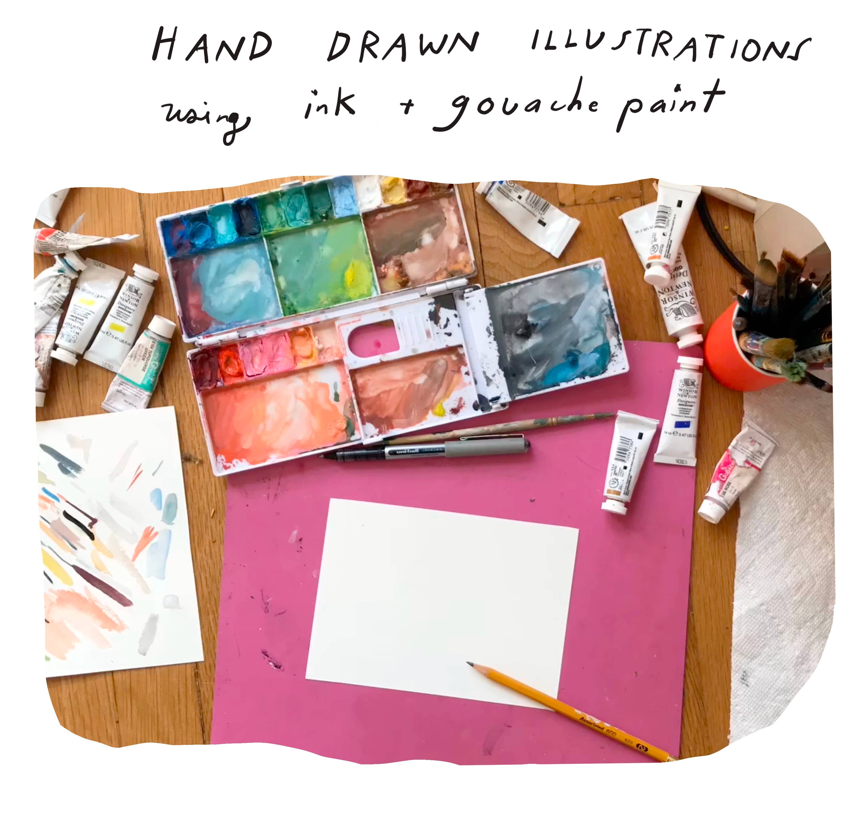 ELIZABETH GRAEBER art + illustration – Großhandel Briefpapier-/Postkarten-Set – Illustrierte Notizkarte zum Strandtag3