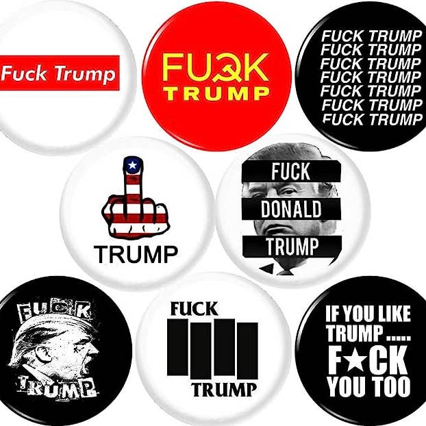 F TRUMP x 81" polegada (25mm) pinos eleições liberais democratas por atacado de Pinbax Express