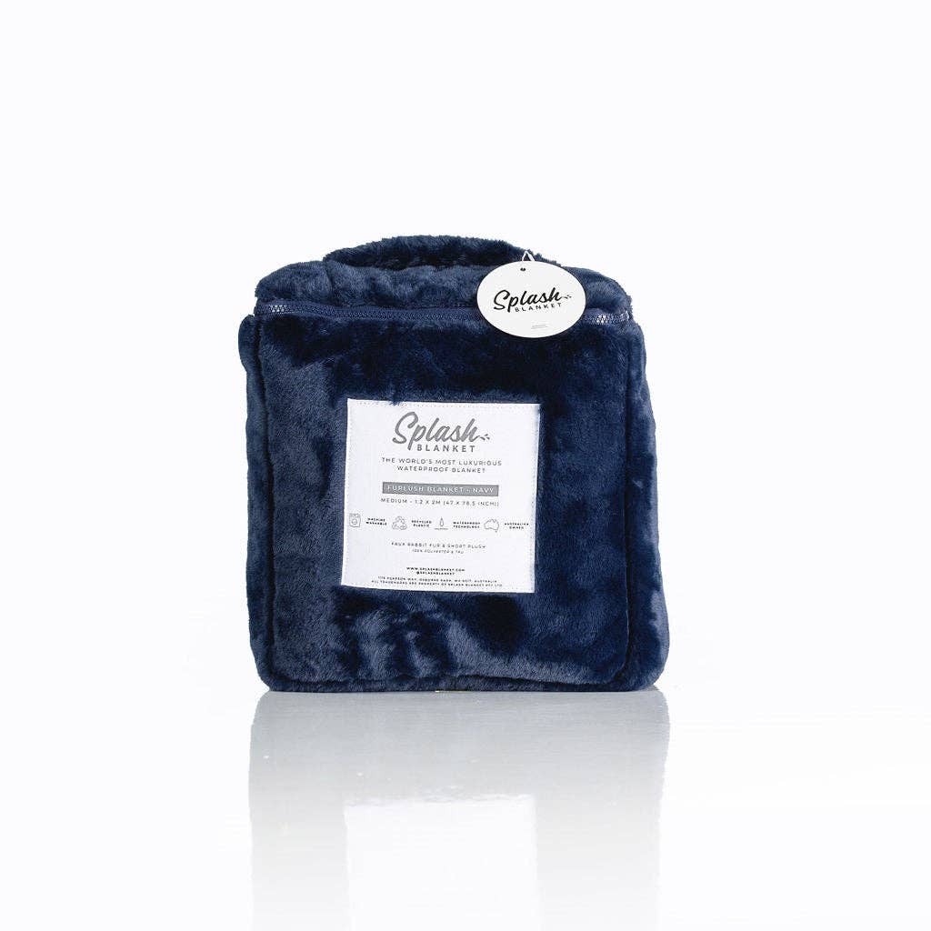 Yoni Pleasure Palace - Wholesale Throw blanket - Furlush Waterproof Squirt  Blanket™ - Navy5