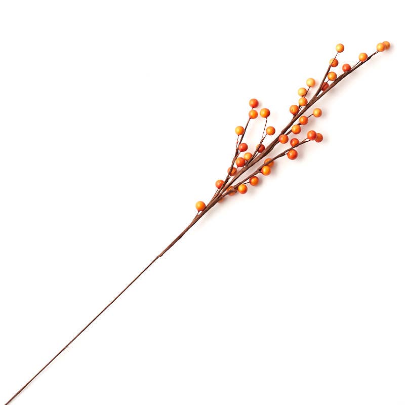 Factory Direct Craft - Wholesale Artificial Flowers - 17" Autumn Orange Artificial Berry Spray6