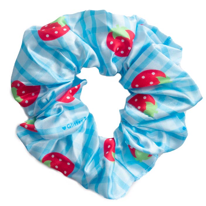 Erdbeer-Picknick-Scrunchie für den Großhandel von Glitter Bones Boutique