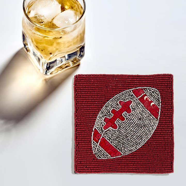 Sensibling Corp. – Großhandel Untersetzer – Game Day Fußball-Untersetzer mit Paillettenperlen15