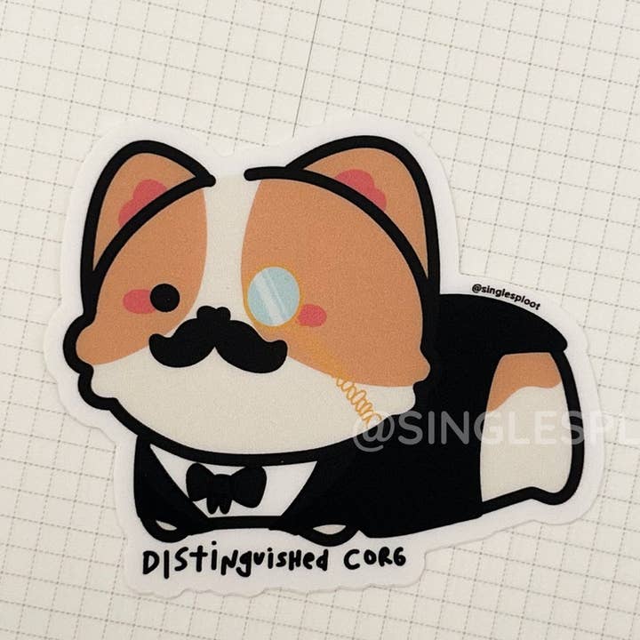 Utmärkt Corg Corgi-klistermärke för wholesale av Single Sploot