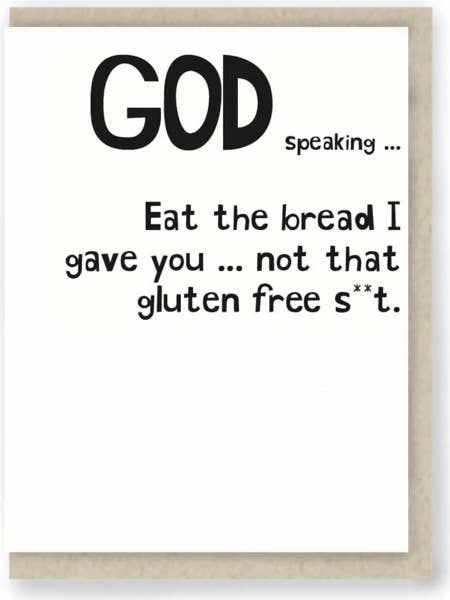 462: Eat the Bread ... Funny Friendship / Religion for wholesale by Hit and Run Greetings