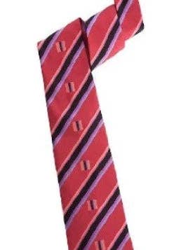 Cravate tissée Pangborn Contemporary Diags en rouge pour la vente par Pangborn Collection