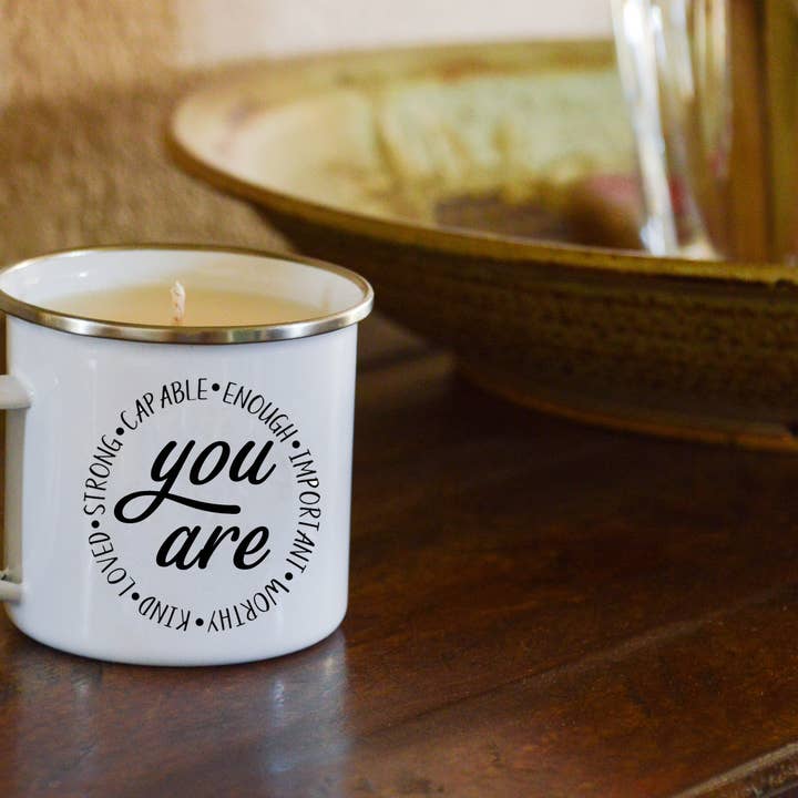 Clever Cow Candle Co - Wholesale Jar/Filled Candle - White Label/Your Logo Soy Enamel Mug Candle Custom Design4