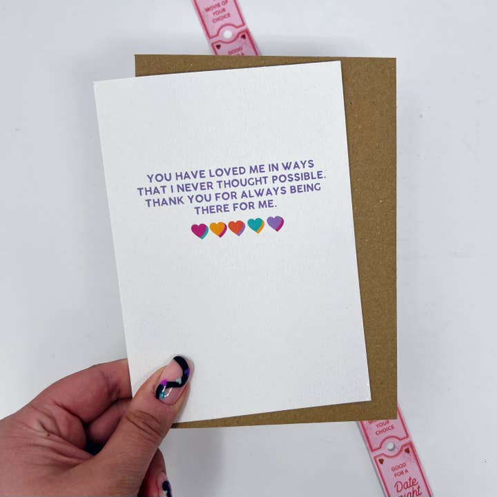 Xoxo Designs by Ruth - Wholesale Thank You Card - Thank You For Always Being There For Me Card