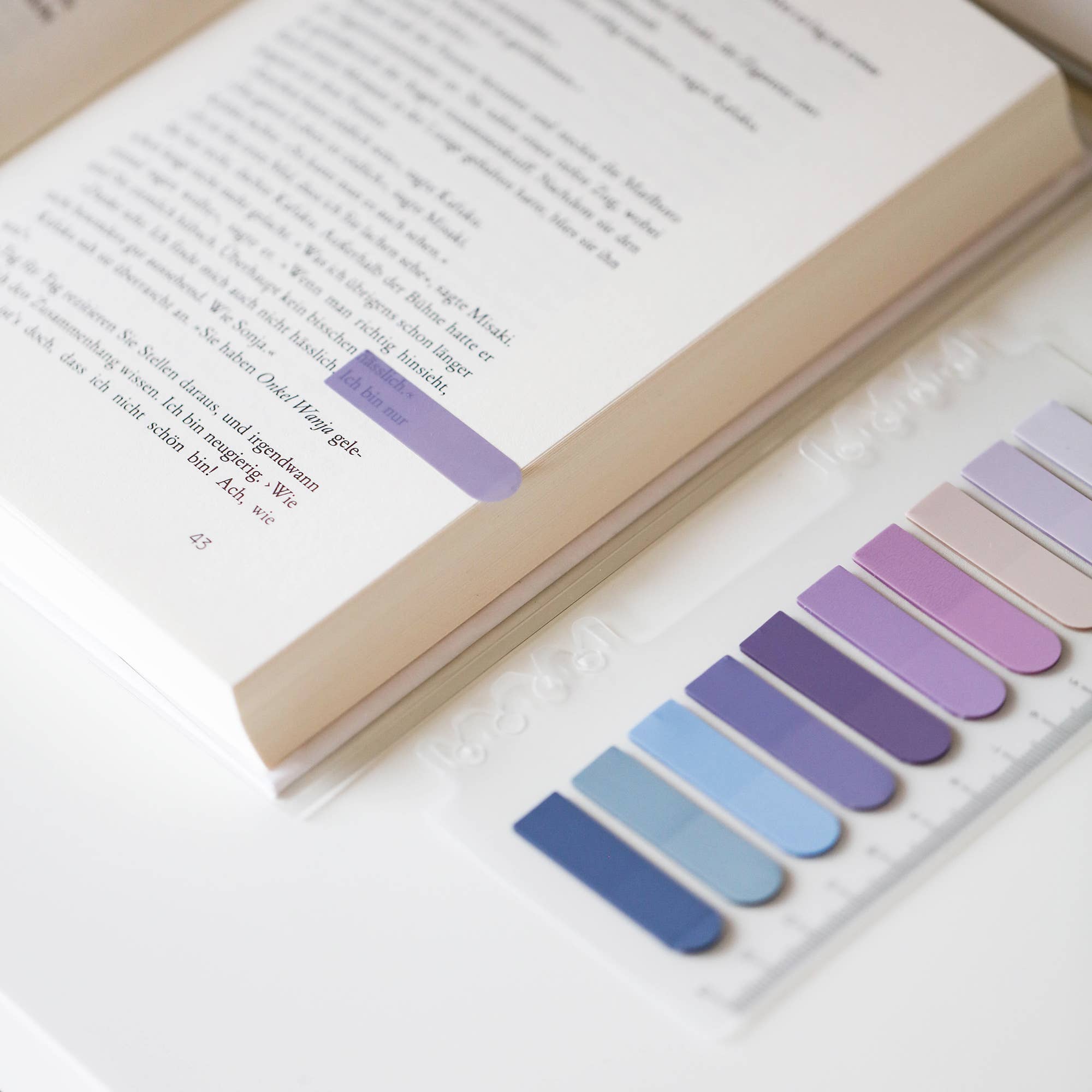 Ordinate – wholesale Bokmärke – Mystic Purple-Halvklisterlappar flikar för bokmärken, studier6