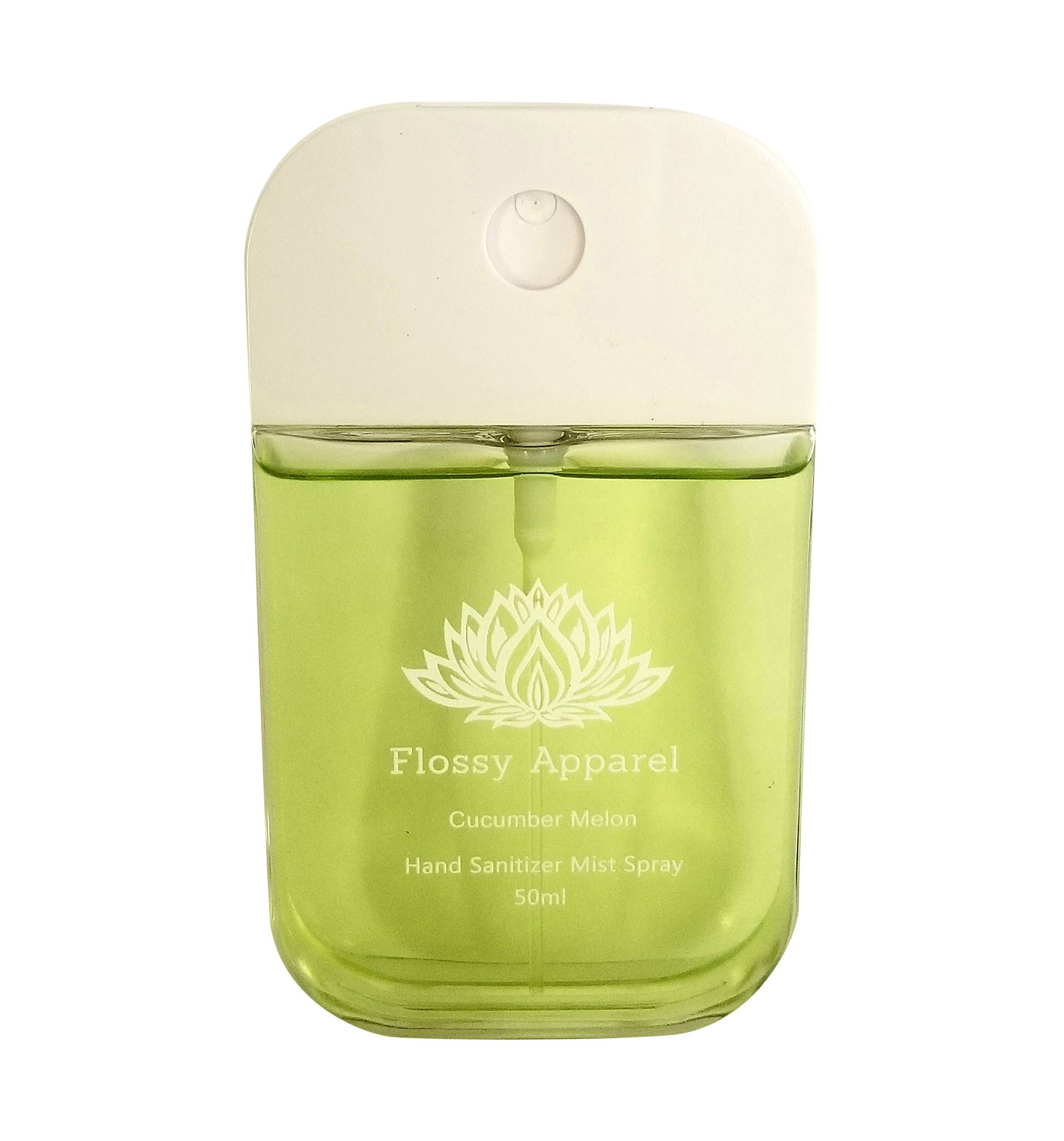 Flossy Apparel - Vente Désinfectants pour les mains - Spray désinfectant pour les mains rechargeable au melon et au concombre2