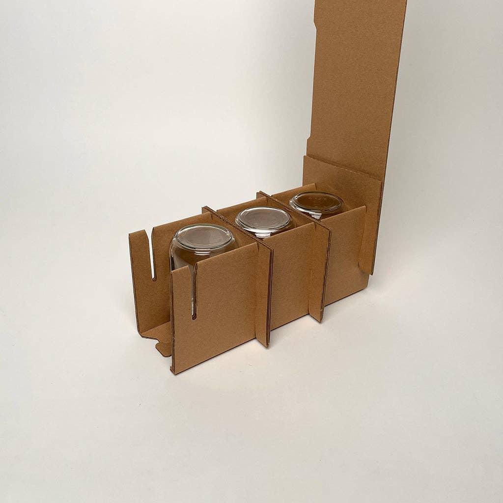 Flush Packaging - Vente Coffrets cadeaux - Boîte d'expédition 3-Pack pour bocaux de 12 oz™4