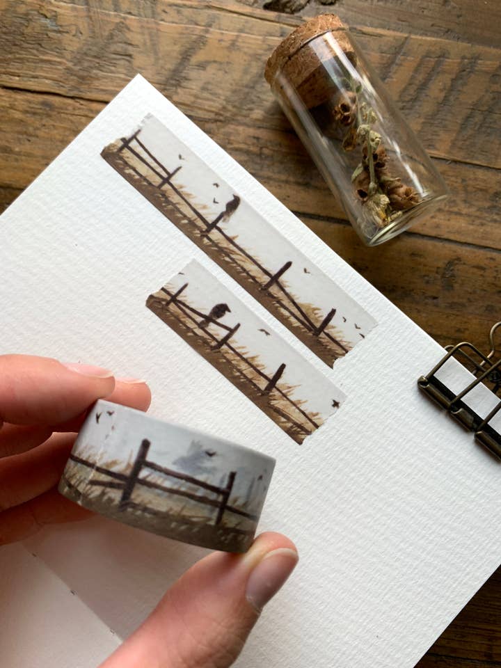 Harvest crows washi tape for wholesale by The Creeping Moon