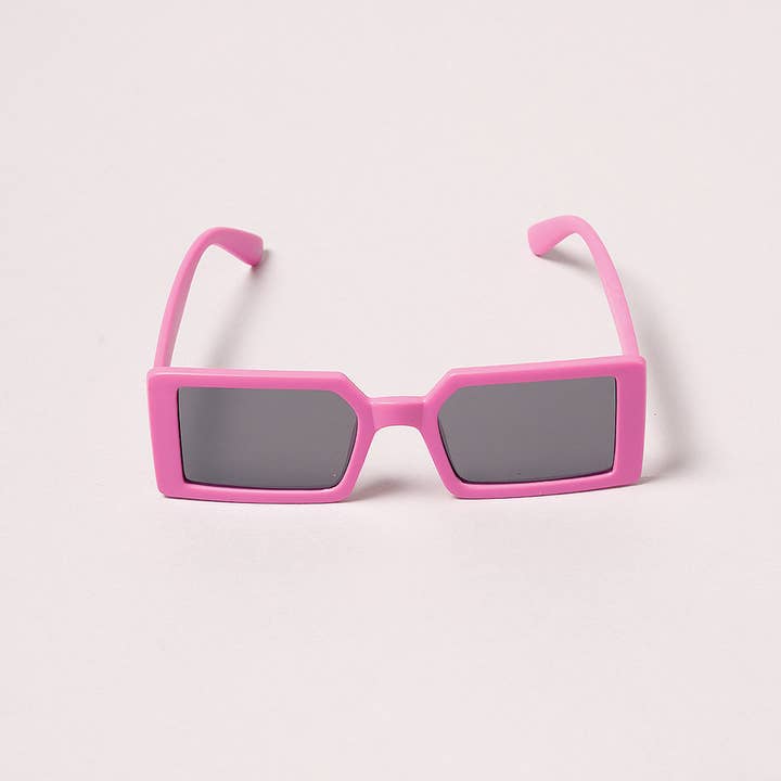 ASSORTED COLORS Kid's Vibrant Rectangle Fashion Sunglasses for wholesale on Faire4