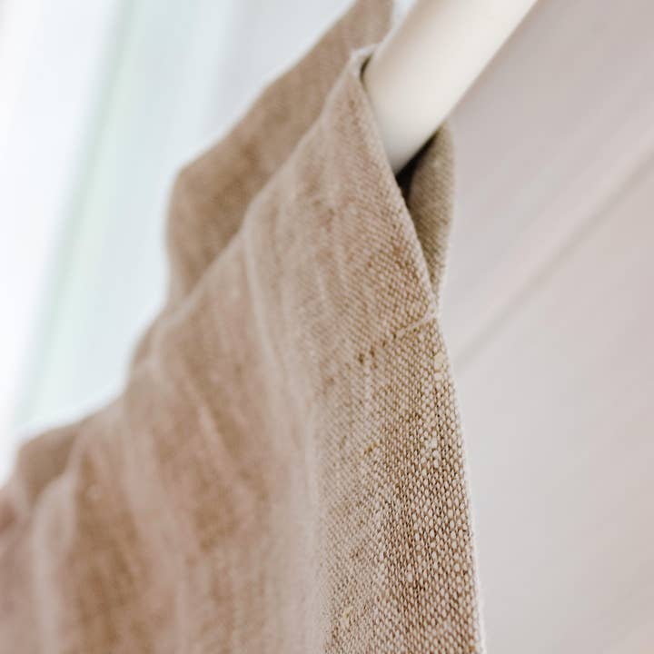 LinenQ - Wholesale Curtain - Rod pocket linen curtains with Blackout lining15