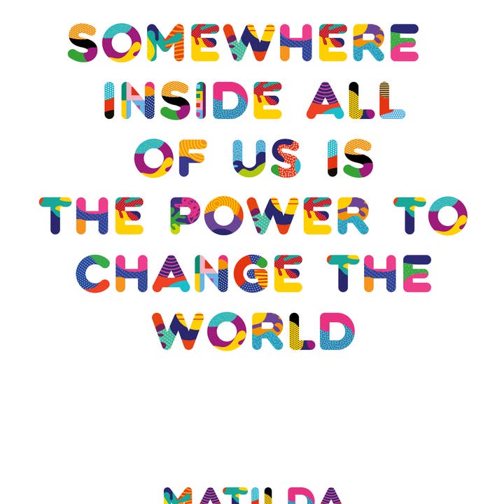 Matilda - Ändere das Wort Zitat für den Großhandel von Blue Coffee Arts