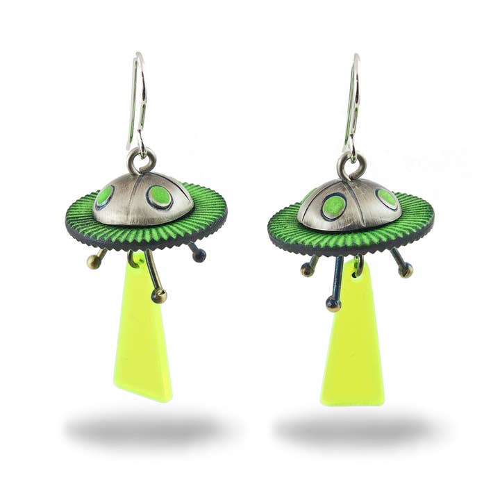 Space Invader Earrings for wholesale by Chickenscratch