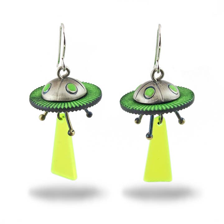 Space Invader Earrings for wholesale by Chickenscratch