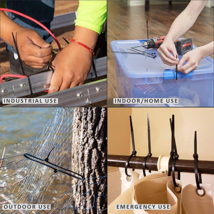 Ledsone – wholesale Craft tool – Black Cable Ties Self Locking Heavy Nylon Wire Wrap Zip ~53599