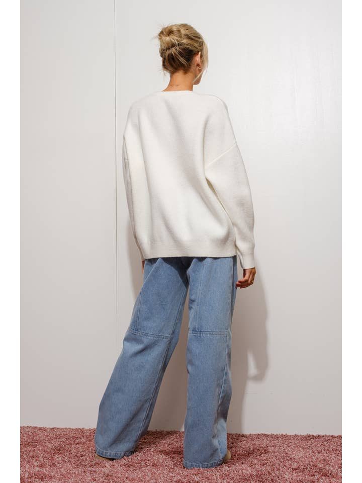 IVORY TOMATO SWEATER for wholesale on Faire