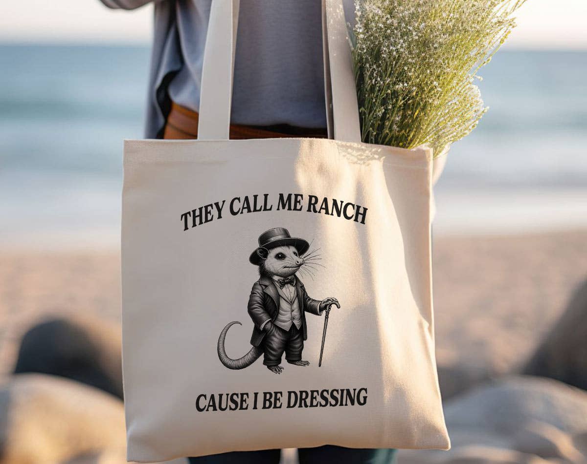 Sister Ray - Wholesale Tote Bag - Women's - They Call Me Ranch Cause I Be Dressing Funny Animal Tote Bag