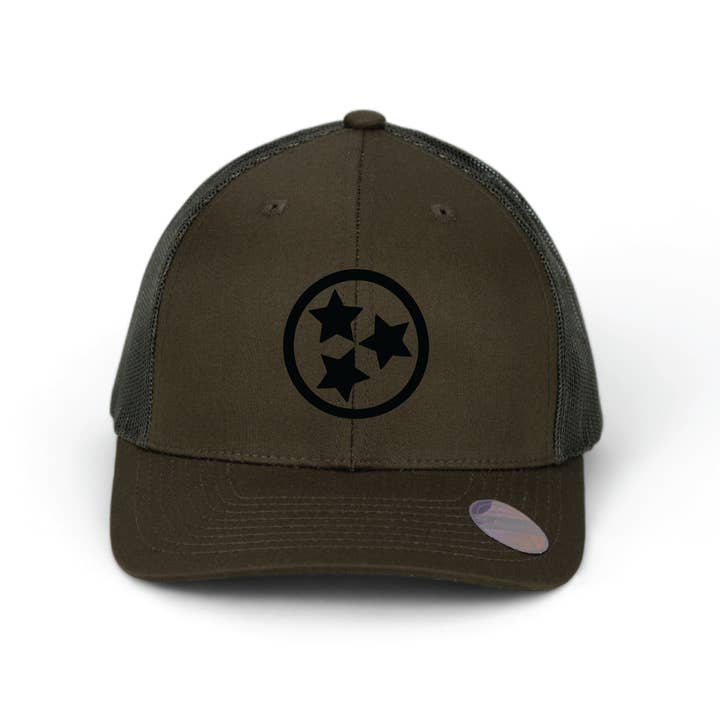 Cotton Mule - Wholesale Trucker Hat - Unisex - Black Silicone Tristar Trucker Hats5